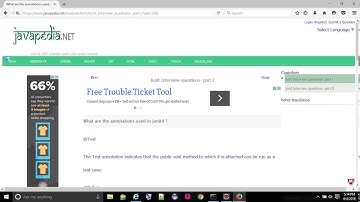 What are the annotations used in Junit4 ? - javapedia.net