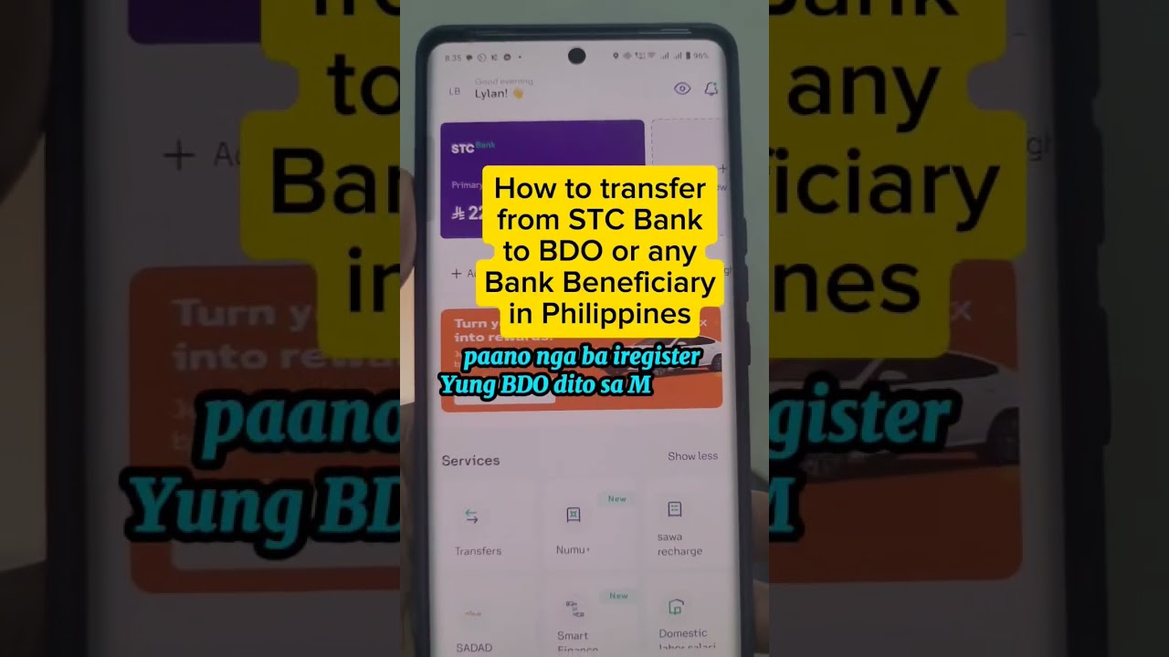 How to register BDO Bank in STC Bank. 