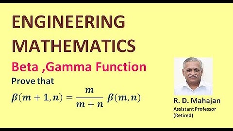 Beta , Gamma Function Example 1 I Engineering Mathematics