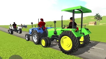 JCB 3dx Eco Loading Mud Mahindra 275 Eicher 485 John Deere Tractor with Trolley 🛒 🚎