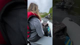 Исследуем новые места.  Покатушки на лодке.  #клязьма
