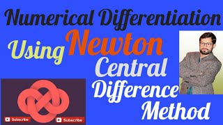 Central difference method for Numerical differentiation