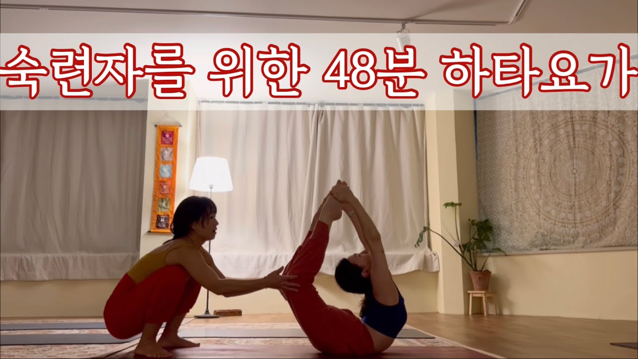 [서리요가#442]중급자를 위한 48분 하타요가/ 파당구쉬타다누라사나, 하누만아사나