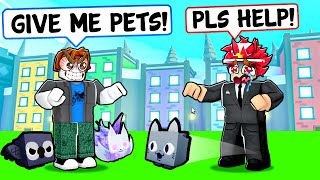 Spoiled Noob BEGS for Pets in Pet Simulator X... 😳