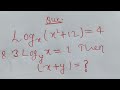 Logarithms in different variables| mathematics| 