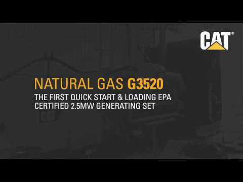 Cat G3520 2.5 MW Natural Gas Generator Quick Start & Loading