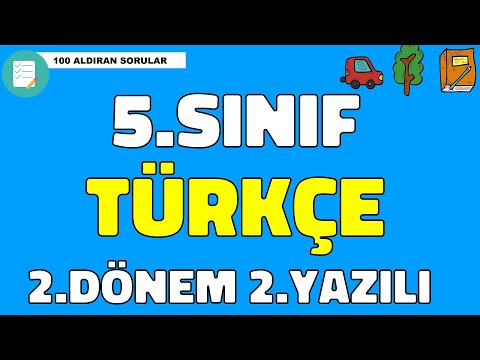 2023 | 5.Sınıf TÜRKÇE 2.Dönem 2.Yazılı Soruları ve Çözümü (%99 Çıkabilir 😊 )