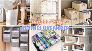 Shopee Finds🛒 Must-Have | Clothes Organizer | closet drawer, storage boxes, socks&bra organizers