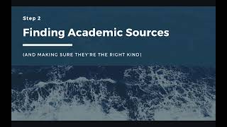 Finding Academic Sources