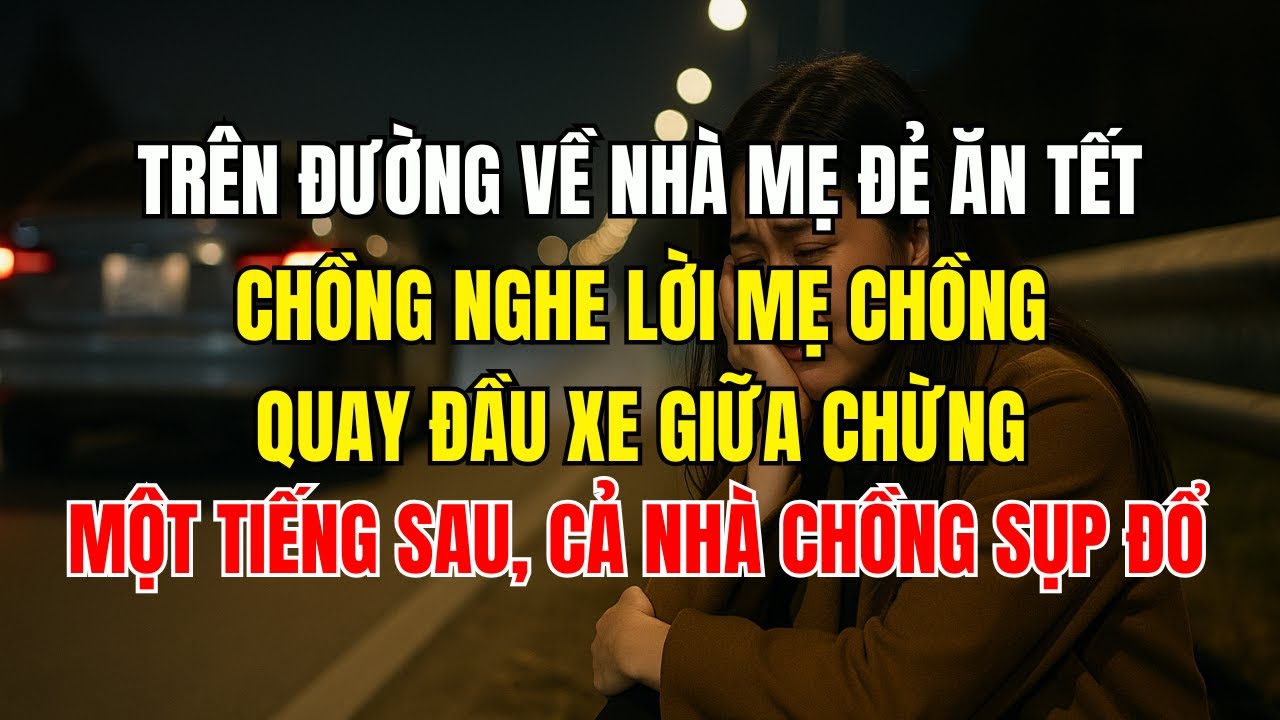 Trên đường về nhà mẹ đẻ ăn tết, chồng nghe lời mẹ chồng quay đầu xe giữa chừng  một tiếng sau, cả nh