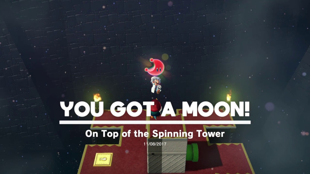 Super Mario Odyssey Bowser's Kingdom Moon 33 On Top of the Spinning