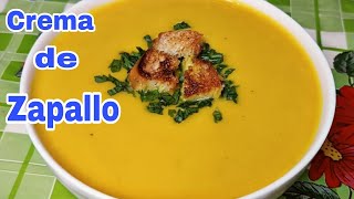 🔴  SUPER   CREMOSA Y RECONFORTANTE : CREMA O SOPA  DE ZAPALLO 🌱 RECETA NUTRITIVA 😋 