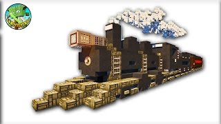 Build A Steam Train in Minecraft - Creative Mode