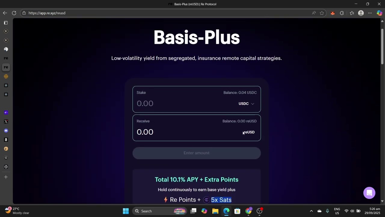 RE Airdrop - Backed By Ethena, Few Participants. Be Early!