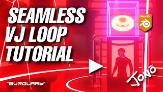 VJ Loop Blender Tutorial - Create 'Burglar' Motion Graphics for Concert Videos | Animation Tips