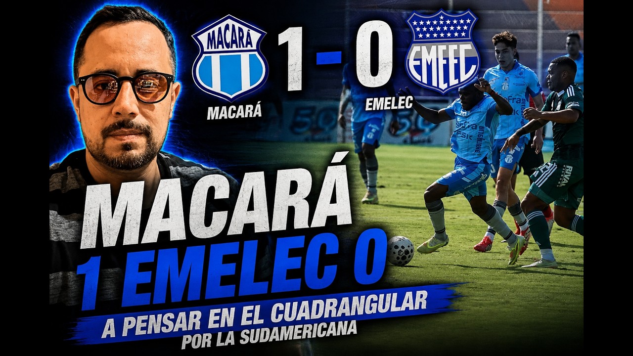 Macará 1-0 Emelec 0. A PENSAR EN EL CUADRANGULAR POR LA SUDAMERICANA