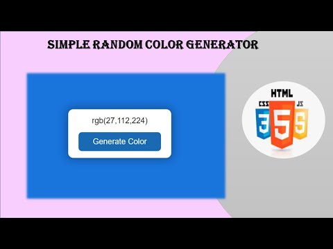 How to Create a Simple Color Generator#javascript