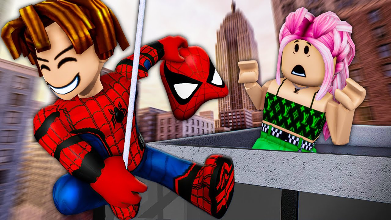 ROBLOX Brookhaven 🏡RP - FUNNY MOMENTS: Peter Spiderman Fall In Love With Jenna Police