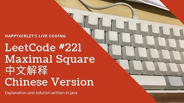 LeetCode 221. Maximal Square 中文解释 Chinese Version