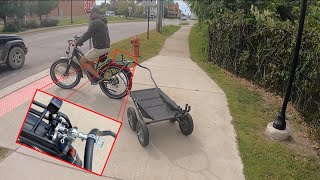 How To Attach Hawk Crawler Deer Cart To Bike E-Bike