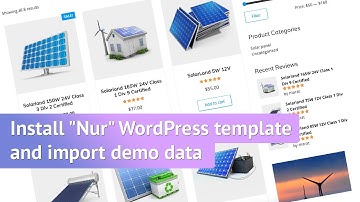Install "Nur" WordPress template and import demo data