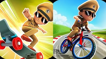 Little Singham Super Skater VS Little Singham Cycle Race Game 2025 Gameplay Android, ios