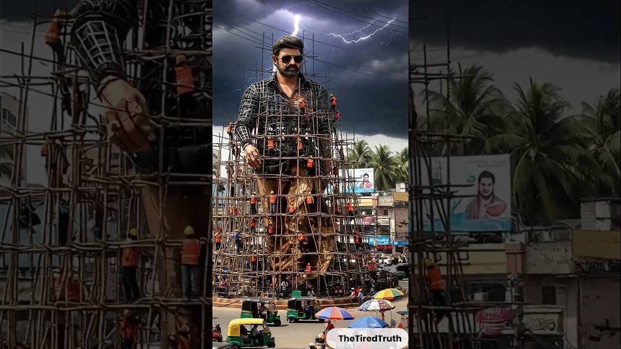 Balakrishna as a Fierce Warrior Statue 🔥 | AI Tollywood Art 