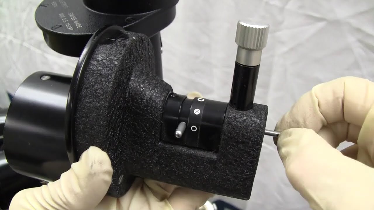 Haag-Streit (tower style slit lamps) Slit Width Control Mechanism Overview: Push Rod Adjustment