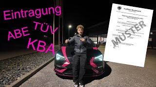 Autoteile EINTRAGEN in Österreich? Darauf musst du achten!