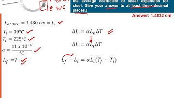 Sample Problem on Thermal Expansion