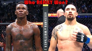 Robbery? Who Really Won? Israel Adesanya Vs Robert Whittaker 2