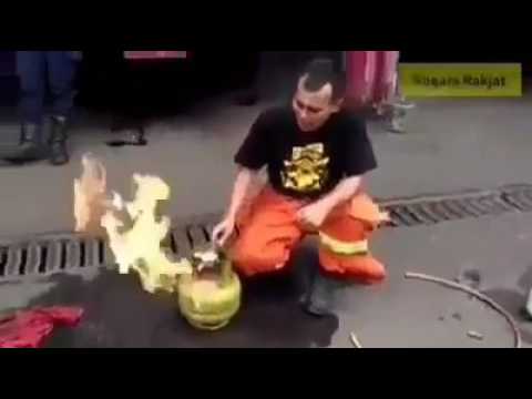 Cara Termudah Mengatasi Tabung Gas dan Kompor yang terbakar agar tidak Meledak!!!