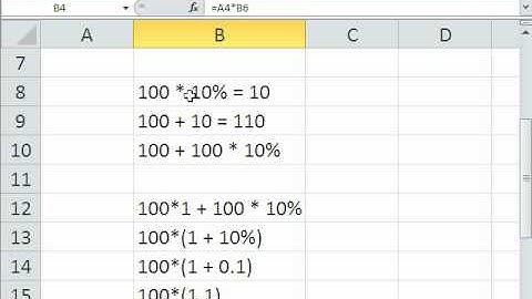 Excel Magic Trick 603: Why 100*1.1 = 110 Means Increase by 10%