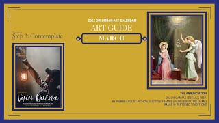 Columban Calendar Art Guide - March 2022 - The Annunciation, 1859 by Pierre-August Pichon
