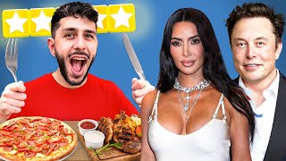 Eating at CELEBRITY Restaurants for 24 HOURS!!