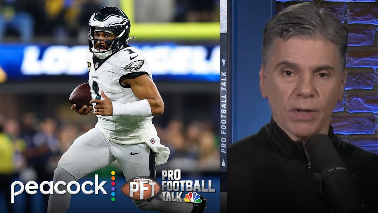 Eagles’ Jalen Hurts has two turnovers on one play vs. Chargers | Pro Football Talk | NFL on NBC