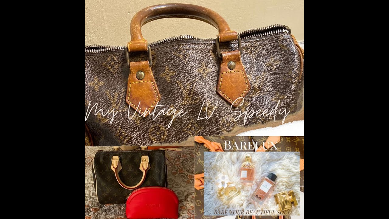 cleaning 30 YEAR OLD Louis Vuitton speedy 25!!! #louisvuitton #speedy25  #lvbag #ASMR #lvspeedy 