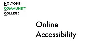 Tips for Online Accessibility