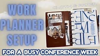 WORK PLANNER SETUP FOR A BUSY CONFERENCE WEEK 