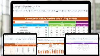 Construction Safety KPI Dashboard in Google Sheets
