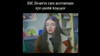 Elif ,Sinan'ın canı acımaması için yastık koyuyor Resimi