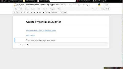 Video 9: Introduction markdown formatting - hyperlink