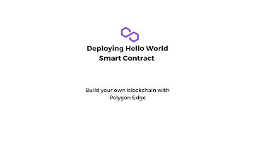 Deploying Hello World Smart Contract