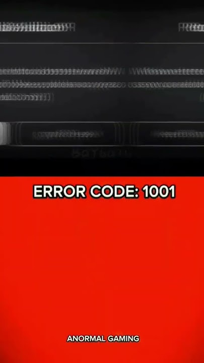 Error Code 1001 ☠️ #shorts - YouTube