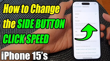 iPhone 15/15 Pro Max: How to Change the SIDE BUTTON CLICK SPEED