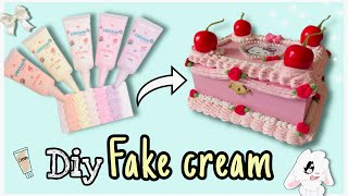I made viral decoden whipped cream (fake cream ) 🍦at home just using simple things !