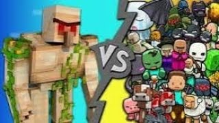 Minecraft, but iron golem vs all mobs😮😡😳#minecraft #minecraftvideos #gaming