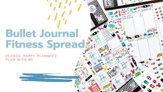 Bullet Journal Style Fitness Spread | Classic Happy Planner