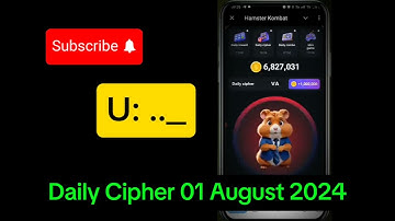 Hamster Kombat | Daily Cipher Code | 01 August 2024