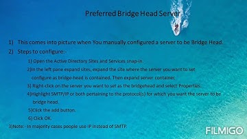Manually configured bridgehead server and it